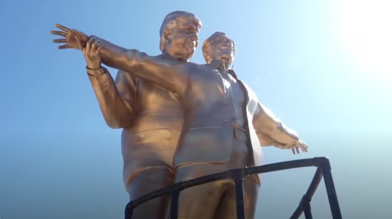Titanic Statue Trump and Epestein