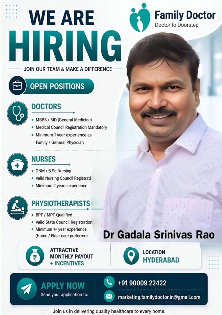 Gadala Hiring the Team for Family Doctor