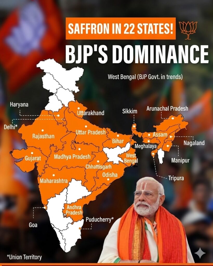 BJP Majority in 22 States