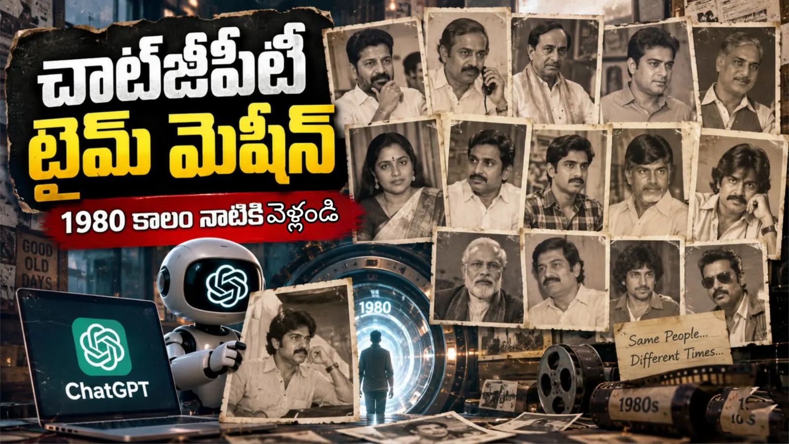 చాట్‌జీపీటీ టైమ్ మెషీన్ – కాలం వెనక్కి… నేటి ఫోటోలు నాటి జిగేల్!