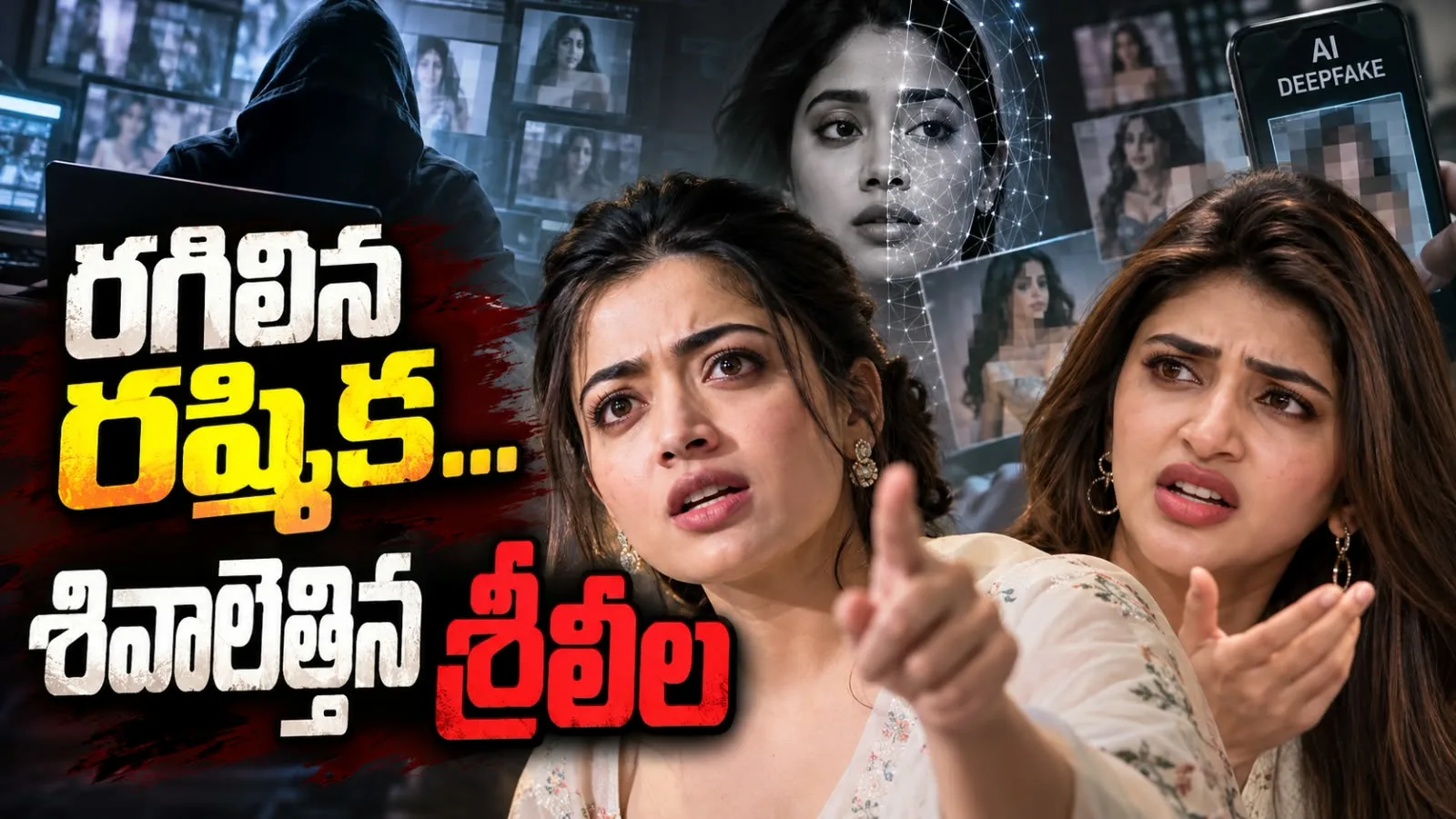 రగిలిన రష్మిక… శివాలెత్తిన శ్రీలీల – జాన్వీపై అసభ్య వీడియోల రగడ