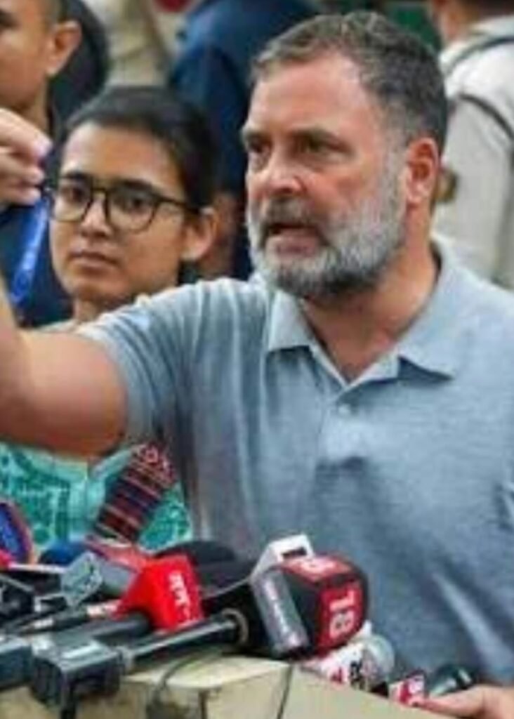 Rahul Gandhi with Neha Bora